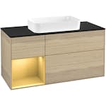 Tvättställsskåp Villeroy & Boch Finion med 3 Lådor Hylla och Bänkskiva för Fristående Tvättställ