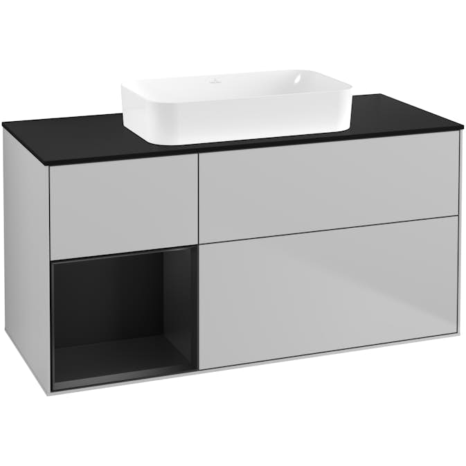 Tvättställsskåp Villeroy & Boch Finion med 3 Lådor Hylla och Bänkskiva för Fristående Tvättställ