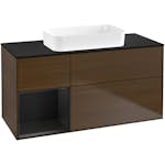 Tvättställsskåp Villeroy & Boch Finion med 3 Lådor Hylla och Bänkskiva för Fristående Tvättställ