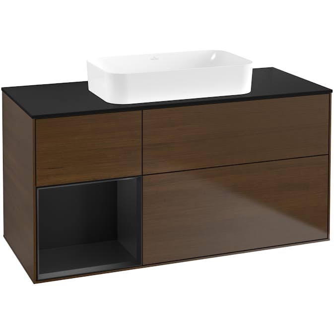 Tvättställsskåp Villeroy & Boch Finion med 3 Lådor Hylla och Bänkskiva för Fristående Tvättställ