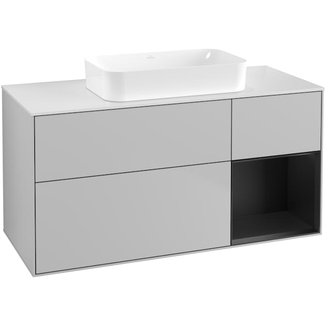 Tvättställsskåp Villeroy & Boch Finion med 3 Lådor Hylla och Bänkskiva för Fristående Tvättställ