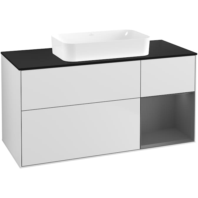Tvättställsskåp Villeroy & Boch Finion med 3 Lådor Hylla och Bänkskiva för Fristående Tvättställ
