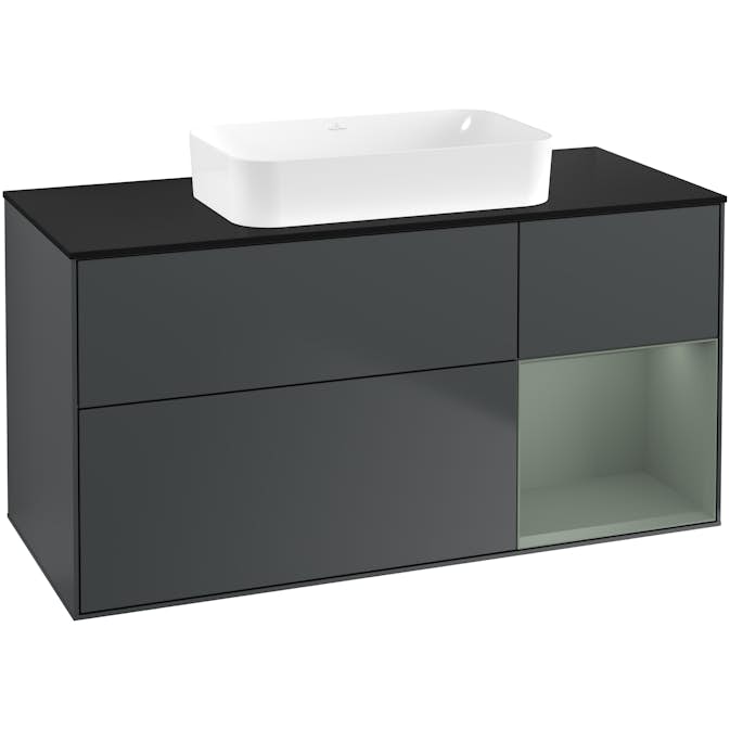 Tvättställsskåp Villeroy & Boch Finion med 3 Lådor Hylla och Bänkskiva för Fristående Tvättställ