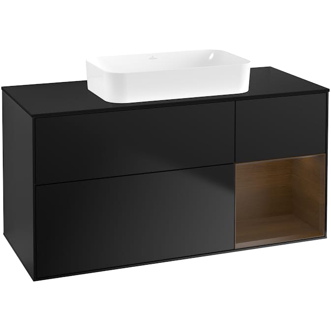 Tvättställsskåp Villeroy & Boch Finion med 3 Lådor Hylla och Bänkskiva för Fristående Tvättställ