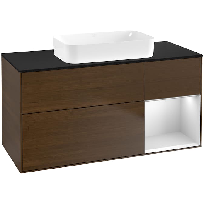 Tvättställsskåp Villeroy & Boch Finion med 3 Lådor Hylla och Bänkskiva för Fristående Tvättställ