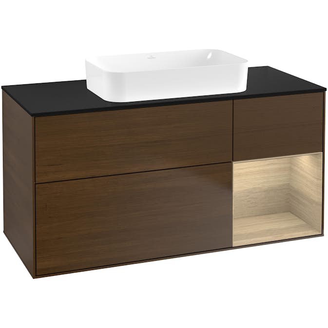 Tvättställsskåp Villeroy & Boch Finion med 3 Lådor Hylla och Bänkskiva för Fristående Tvättställ