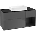 Tvättställsskåp Villeroy & Boch Finion med 3 Lådor Hylla och Bänkskiva för Fristående Tvättställ