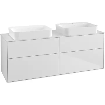 Tvättställsskåp Villeroy & Boch Finion med 4 Lådor och Bänkskiva för Två Fristående Tvättställ