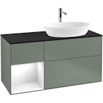 Tvättställsskåp Villeroy & Boch Finion med 3 Lådor Hylla och Bänkskiva för Ocentrerat Tvättställ från Artis & Collaro