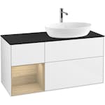 Tvättställsskåp Villeroy & Boch Finion med 3 Lådor Hylla och Bänkskiva för Ocentrerat Tvättställ från Artis & Collaro