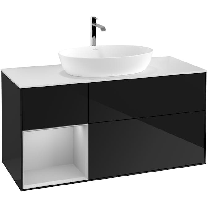 Tvättställsskåp Villeroy & Boch Finion med 3 Lådor Hylla och Bänkskiva för Fristående Tvättställ från Artis & Collaro