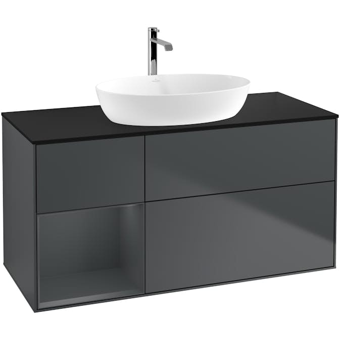 Tvättställsskåp Villeroy & Boch Finion med 3 Lådor Hylla och Bänkskiva för Fristående Tvättställ från Artis & Collaro