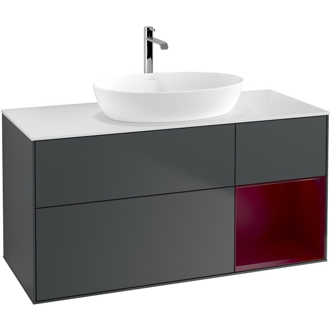 Tvättställsskåp Villeroy & Boch Finion med 3 Lådor Hylla och Bänkskiva för Fristående Tvättställ från Artis & Collaro