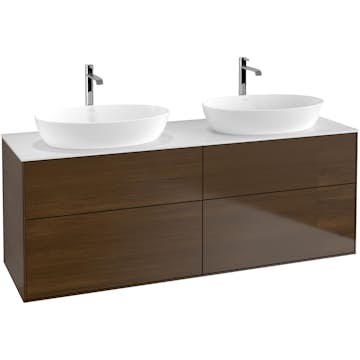 Tvättställsskåp Villeroy & Boch Finion med 4 Lådor och Bänkskiva för Två Fristående Tvättställ från Artis & Collaro