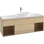 Tvättställsskåp Villeroy & Boch Finion med Två Hyllor och Bänkskiva för Fristående Tvättställ från Artis & Collaro