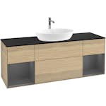 Tvättställsskåp Villeroy & Boch Finion med Två Hyllor och Bänkskiva för Fristående Tvättställ från Artis & Collaro