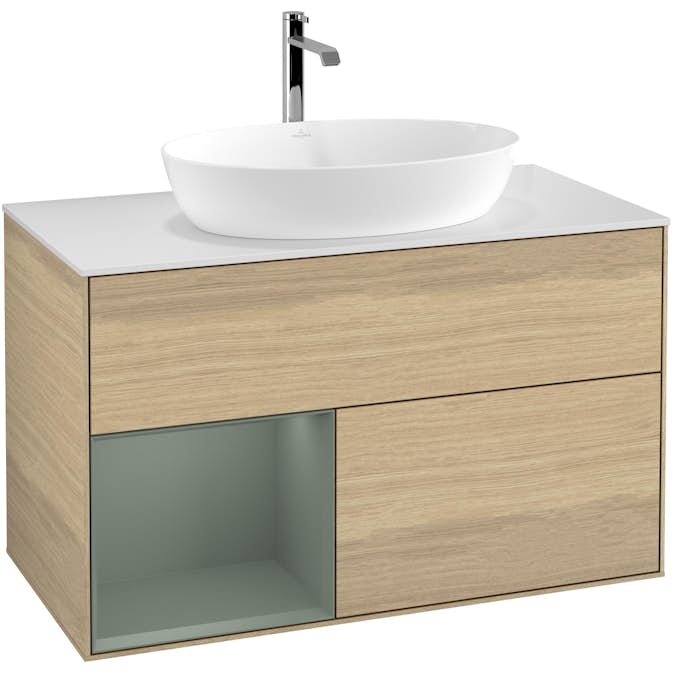 Tvättställsskåp Villeroy & Boch Finion med 2 Lådor Hylla och Bänkskiva för Fristående Tvättställ från Artis & Collaro