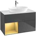 Tvättställsskåp Villeroy & Boch Finion med 2 Lådor Hylla och Bänkskiva för Fristående Tvättställ från Artis & Collaro