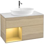 Tvättställsskåp Villeroy & Boch Finion med 2 Lådor Hylla och Bänkskiva för Fristående Tvättställ från Artis & Collaro