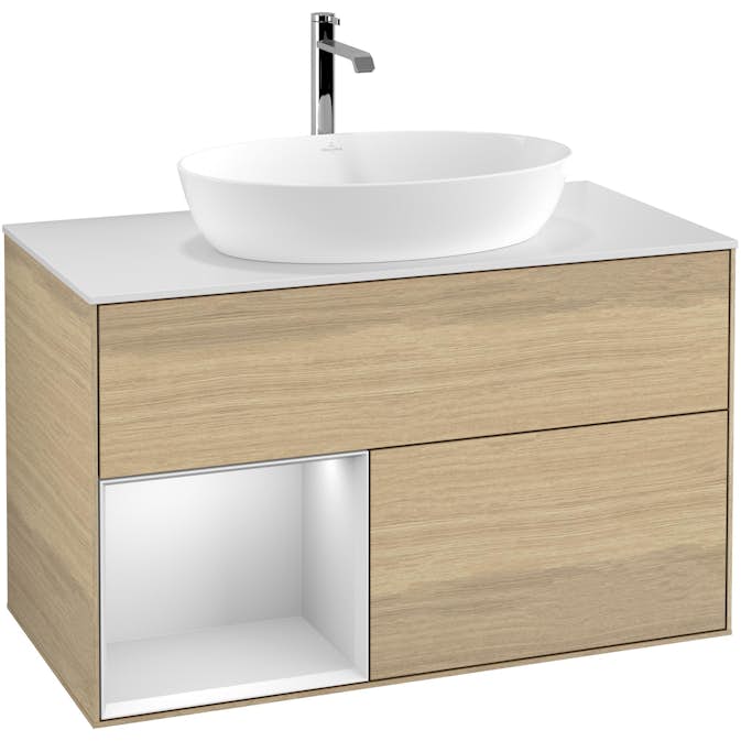 Tvättställsskåp Villeroy & Boch Finion med 2 Lådor Hylla och Bänkskiva för Fristående Tvättställ från Artis & Collaro