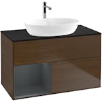 Tvättställsskåp Villeroy & Boch Finion med 2 Lådor Hylla och Bänkskiva för Fristående Tvättställ från Artis & Collaro