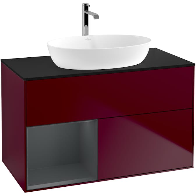 Tvättställsskåp Villeroy & Boch Finion med 2 Lådor Hylla och Bänkskiva för Fristående Tvättställ från Artis & Collaro