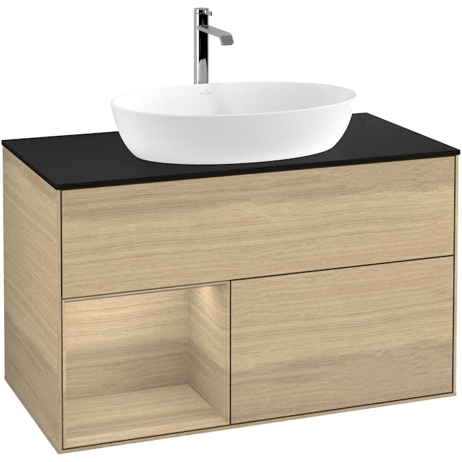 Tvättställsskåp Villeroy & Boch Finion med 2 Lådor Hylla och Bänkskiva för Fristående Tvättställ från Artis & Collaro