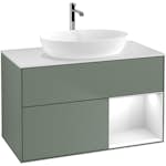 Tvättställsskåp Villeroy & Boch Finion med 2 Lådor Hylla och Bänkskiva för Fristående Tvättställ från Artis & Collaro