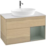 Tvättställsskåp Villeroy & Boch Finion med 2 Lådor Hylla och Bänkskiva för Fristående Tvättställ från Artis & Collaro