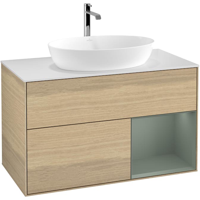 Tvättställsskåp Villeroy & Boch Finion med 2 Lådor Hylla och Bänkskiva för Fristående Tvättställ från Artis & Collaro