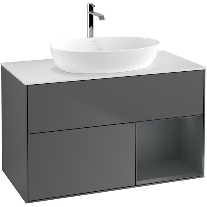 Tvättställsskåp Villeroy & Boch Finion med 2 Lådor Hylla och Bänkskiva för Fristående Tvättställ från Artis & Collaro