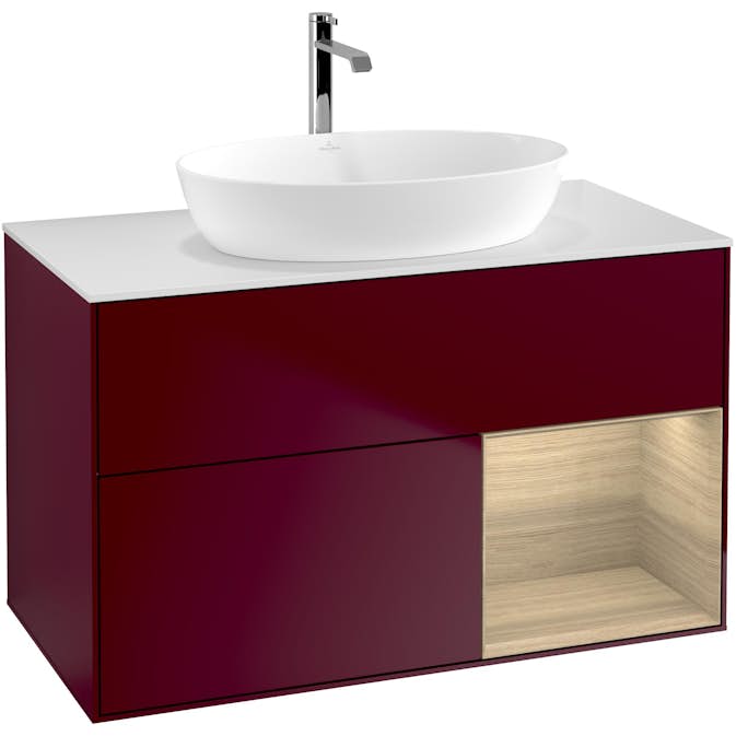 Tvättställsskåp Villeroy & Boch Finion med 2 Lådor Hylla och Bänkskiva för Fristående Tvättställ från Artis & Collaro