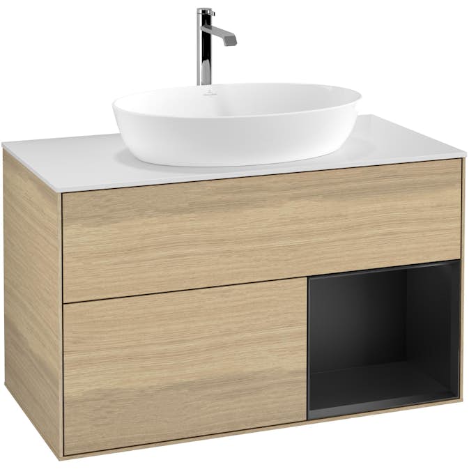 Tvättställsskåp Villeroy & Boch Finion med 2 Lådor Hylla och Bänkskiva för Fristående Tvättställ från Artis & Collaro