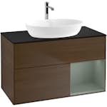 Tvättställsskåp Villeroy & Boch Finion med 2 Lådor Hylla och Bänkskiva för Fristående Tvättställ från Artis & Collaro