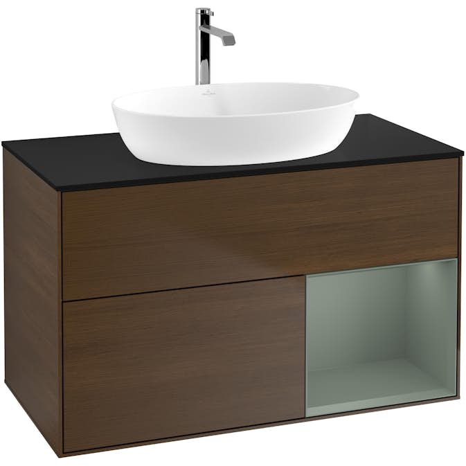 Tvättställsskåp Villeroy & Boch Finion med 2 Lådor Hylla och Bänkskiva för Fristående Tvättställ från Artis & Collaro