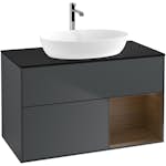 Tvättställsskåp Villeroy & Boch Finion med 2 Lådor Hylla och Bänkskiva för Fristående Tvättställ från Artis & Collaro