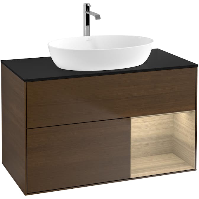 Tvättställsskåp Villeroy & Boch Finion med 2 Lådor Hylla och Bänkskiva för Fristående Tvättställ från Artis & Collaro