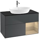 Tvättställsskåp Villeroy & Boch Finion med 2 Lådor Hylla och Bänkskiva för Fristående Tvättställ från Artis & Collaro