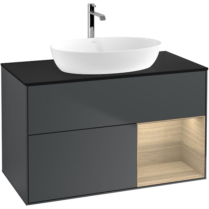 Tvättställsskåp Villeroy & Boch Finion med 2 Lådor Hylla och Bänkskiva för Fristående Tvättställ från Artis & Collaro