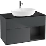 Tvättställsskåp Villeroy & Boch Finion med 2 Lådor Hylla och Bänkskiva för Fristående Tvättställ från Artis & Collaro