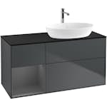 Tvättställsskåp Villeroy & Boch Finion med 3 Lådor Hylla och Bänkskiva för Ocentrerat Tvättställ från Artis & Collaro