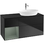 Tvättställsskåp Villeroy & Boch Finion med 3 Lådor Hylla och Bänkskiva för Ocentrerat Tvättställ från Artis & Collaro