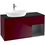 Tvättställsskåp Villeroy & Boch Finion med 3 Lådor Hylla och Bänkskiva för Ocentrerat Tvättställ från Artis & Collaro