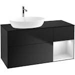 Tvättställsskåp Villeroy & Boch Finion med 3 Lådor Hylla och Bänkskiva för Ocentrerat Tvättställ från Artis & Collaro