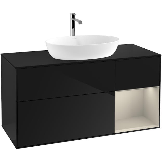 Tvättställsskåp Villeroy & Boch Finion med 3 Lådor Hylla och Bänkskiva för Fristående Tvättställ från Artis & Collaro