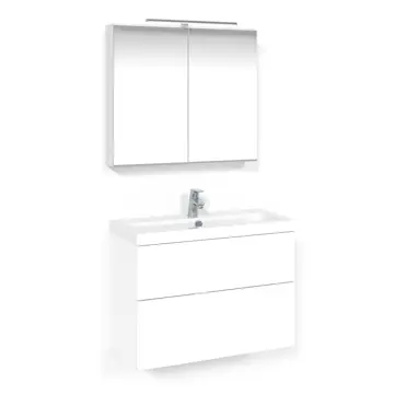 Möbelpaket Macro Design Charm Tvättställsskåp med Crown Spegelskåp