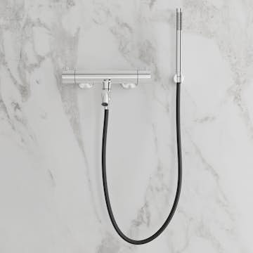 Badkarsblandare Scandtap Steel Pleasure 4 med Handdusch