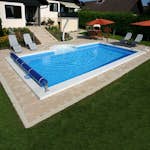 Poolpaket Planet Pool Cf Block Comfort Persia Grå Liner 1000 X 500 X 150 cm