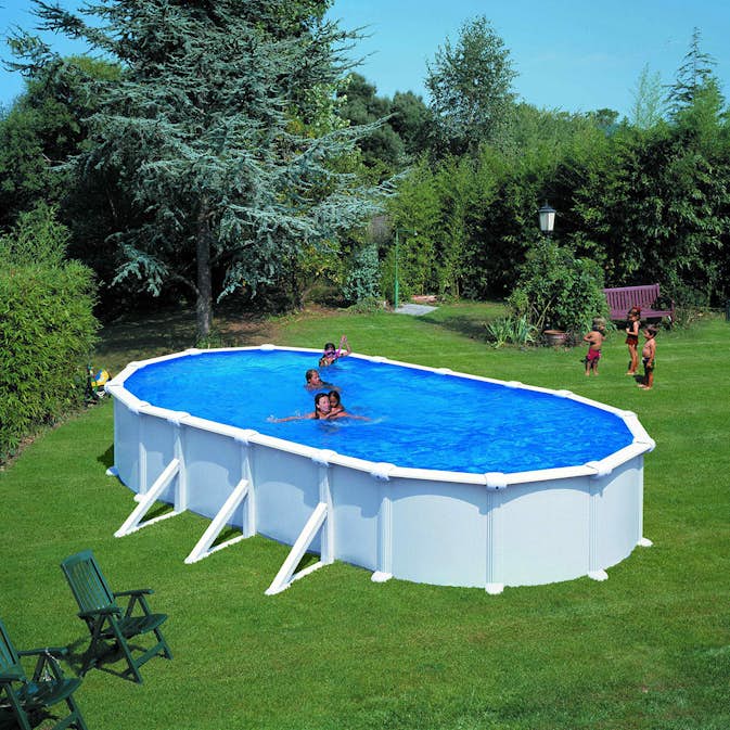 Stålväggspool Planet Pool Classic Oval Pool Ovanmark & Nedgrävd