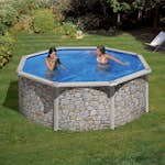 Poolset i stenimitation Planet Pool Rund